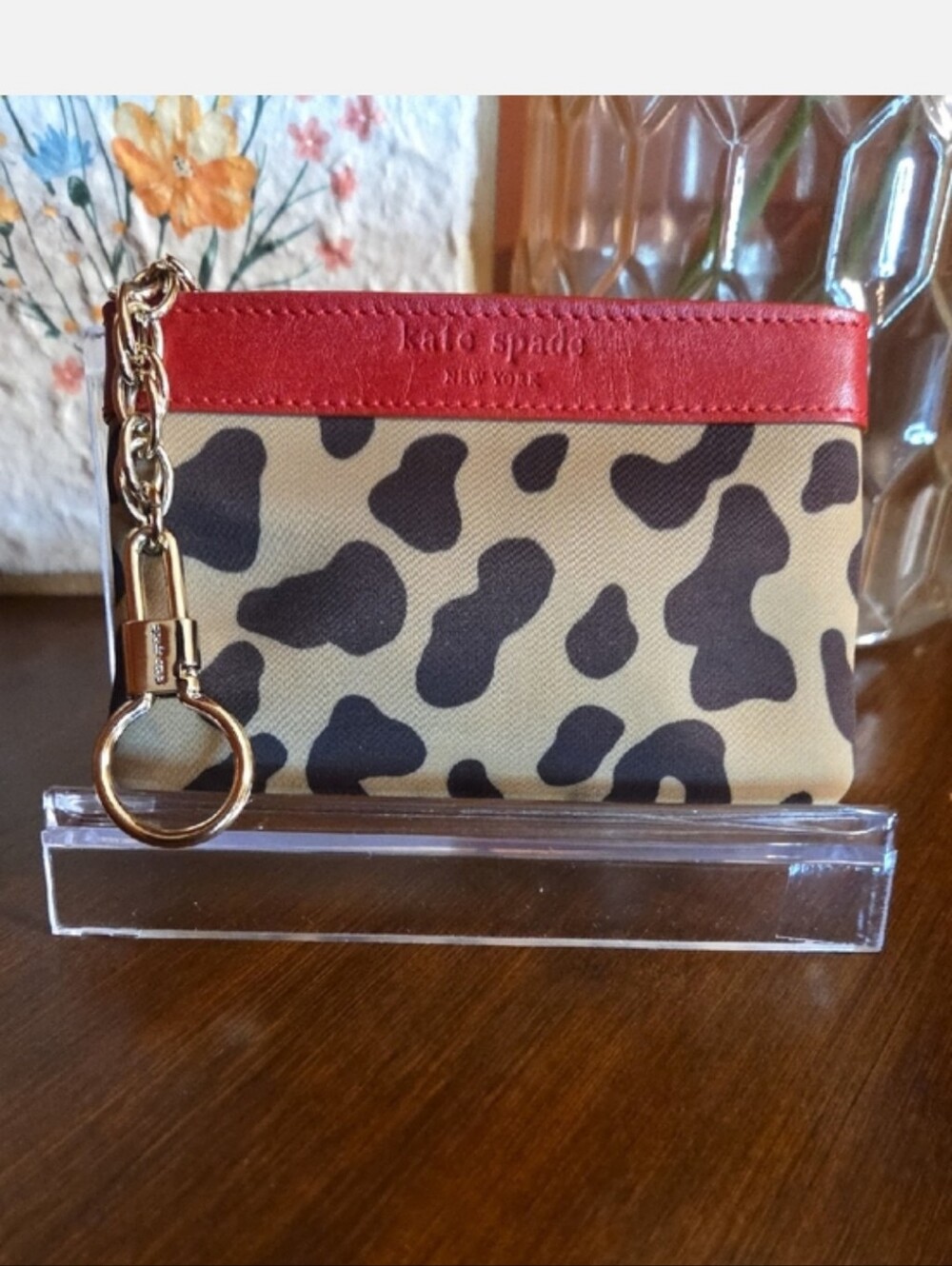 Kate Spade Leopard Print Card & Key Case